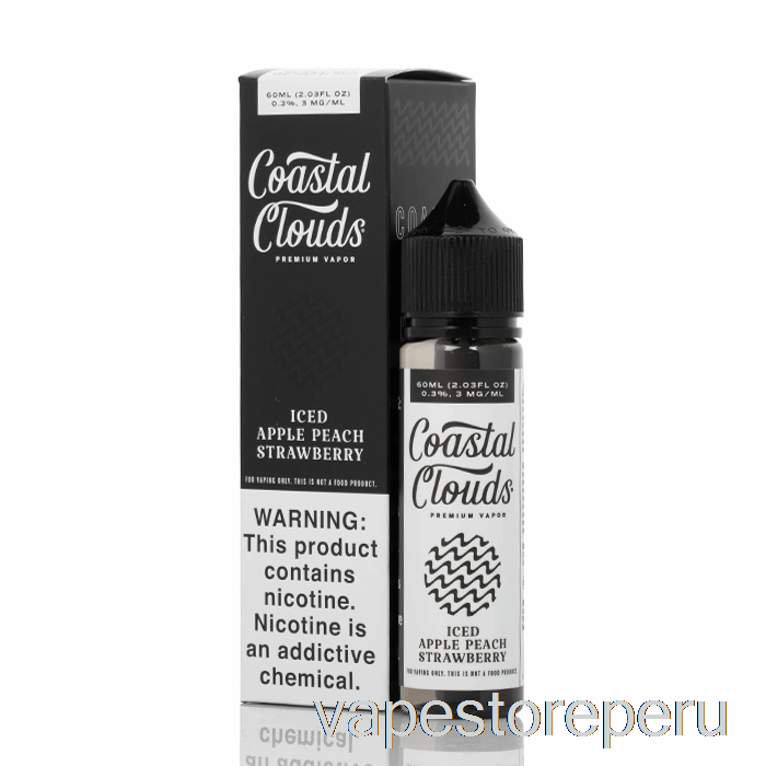 Vape Smoke Manzana Helada Melocotón Fresa - Costeras Nubes Co. - 60ml 3mg